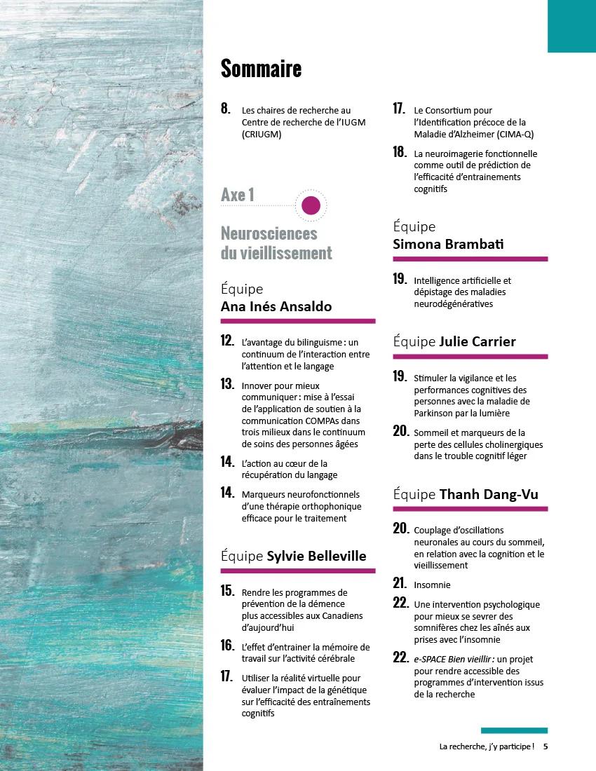 Bulletin du Centre de recherche de l’IUGM — page 5