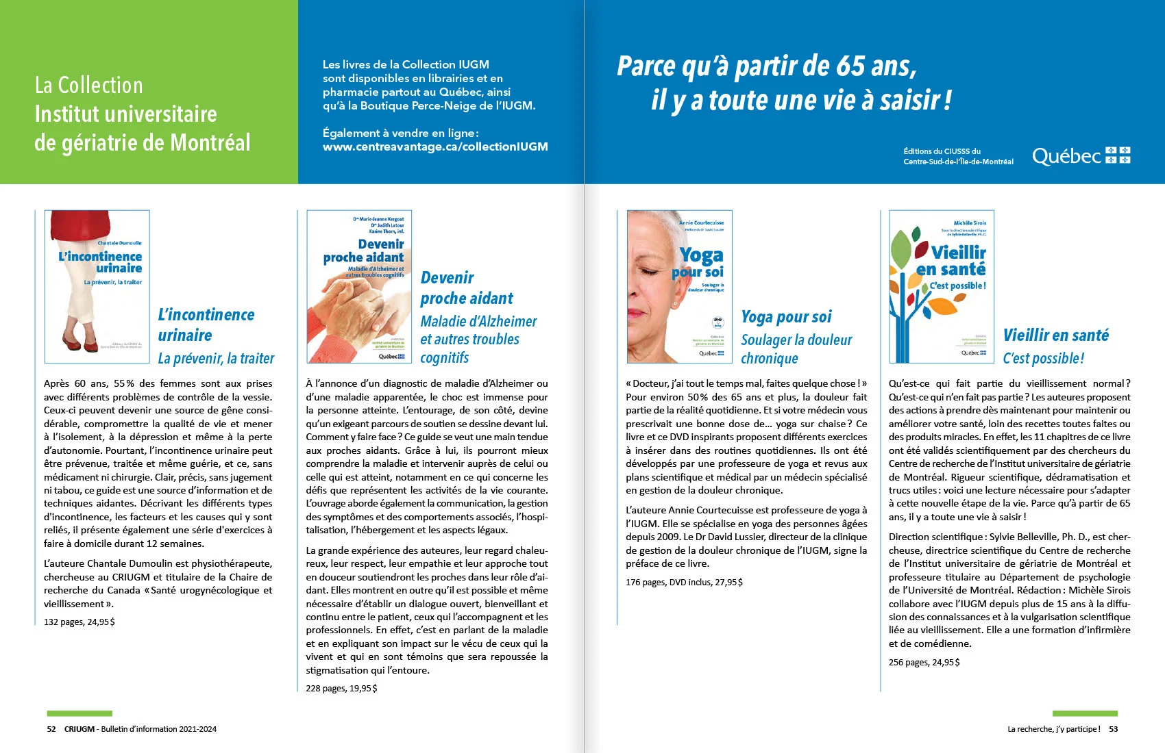 Bulletin du Centre de recherche de l’IUGM — pages 52 et 53