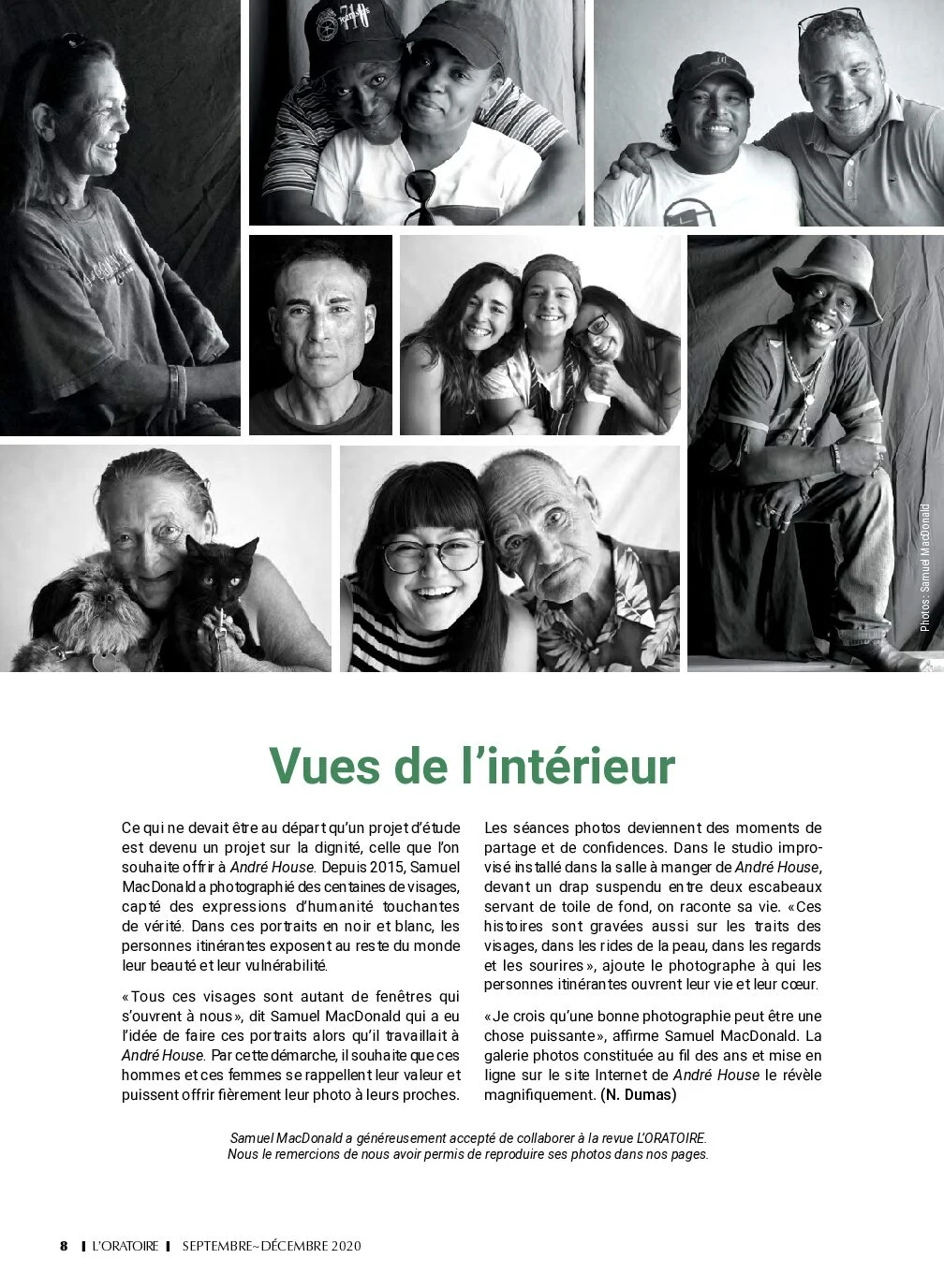 Revue L’ORATOIRE, automne 2020 — page 8