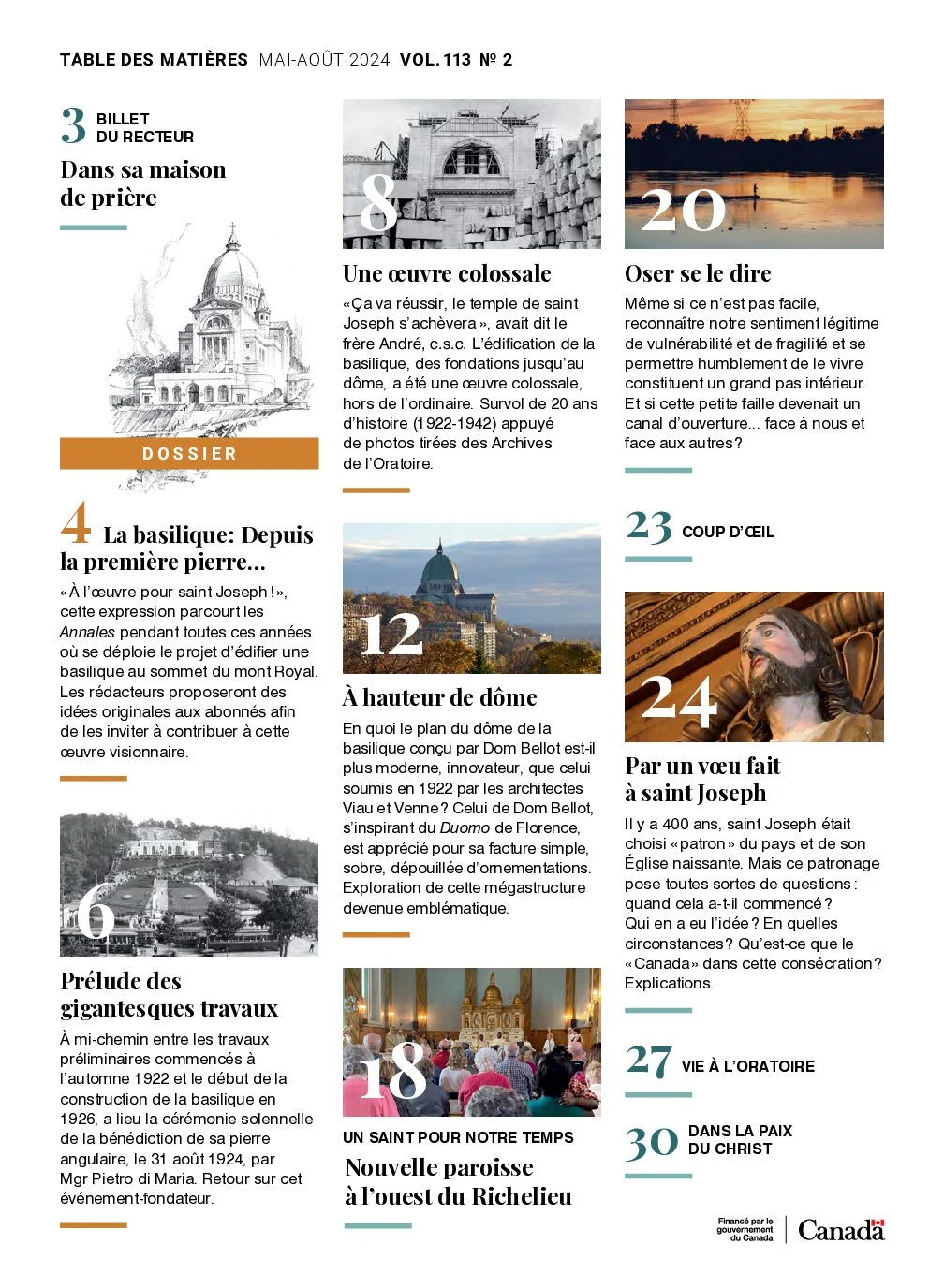 Revue The ORATORY, été 2024 — page 2