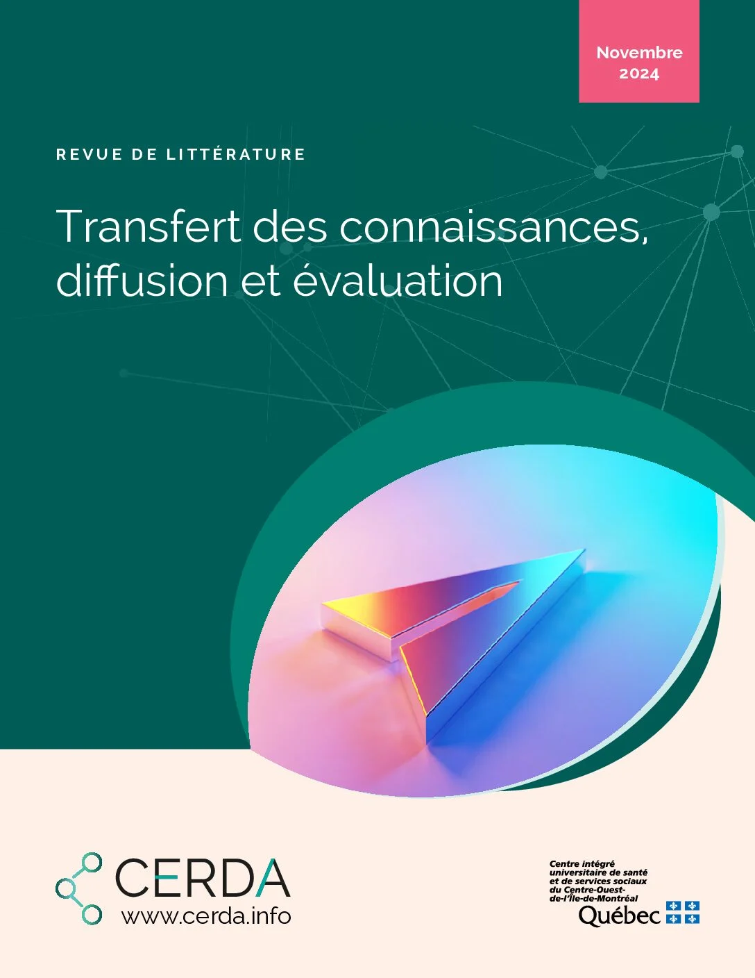 Revue de littérature du CERDA — page couverture