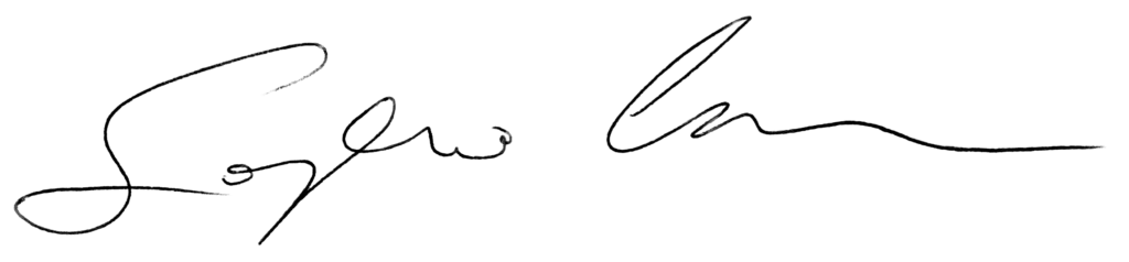 Signature manuscrite de Sophie Caron